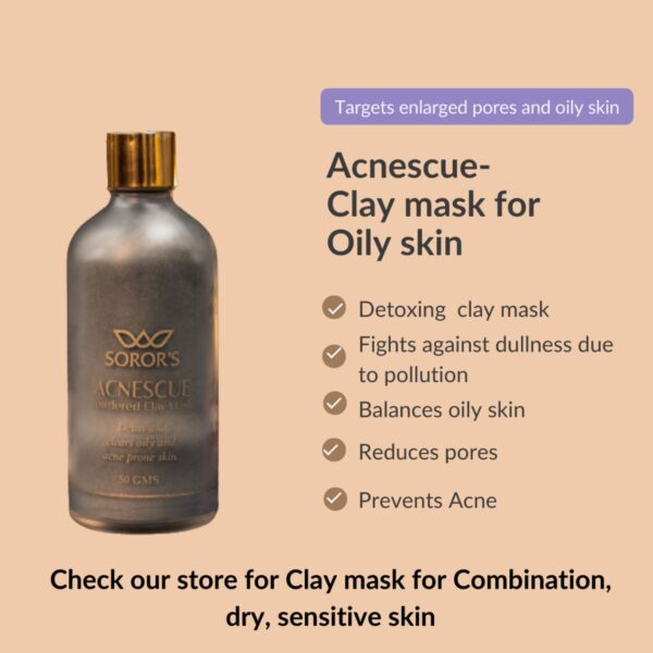 Acnescue Powdered Clay Mask | Remove Impurities | For glowing skin | Detox Mask - Image 2