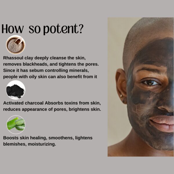 Pore Cleanse Powdered Clay Mask | Removes impurities | Shrinks pores | Oil Control | For Combination skin - Image 3